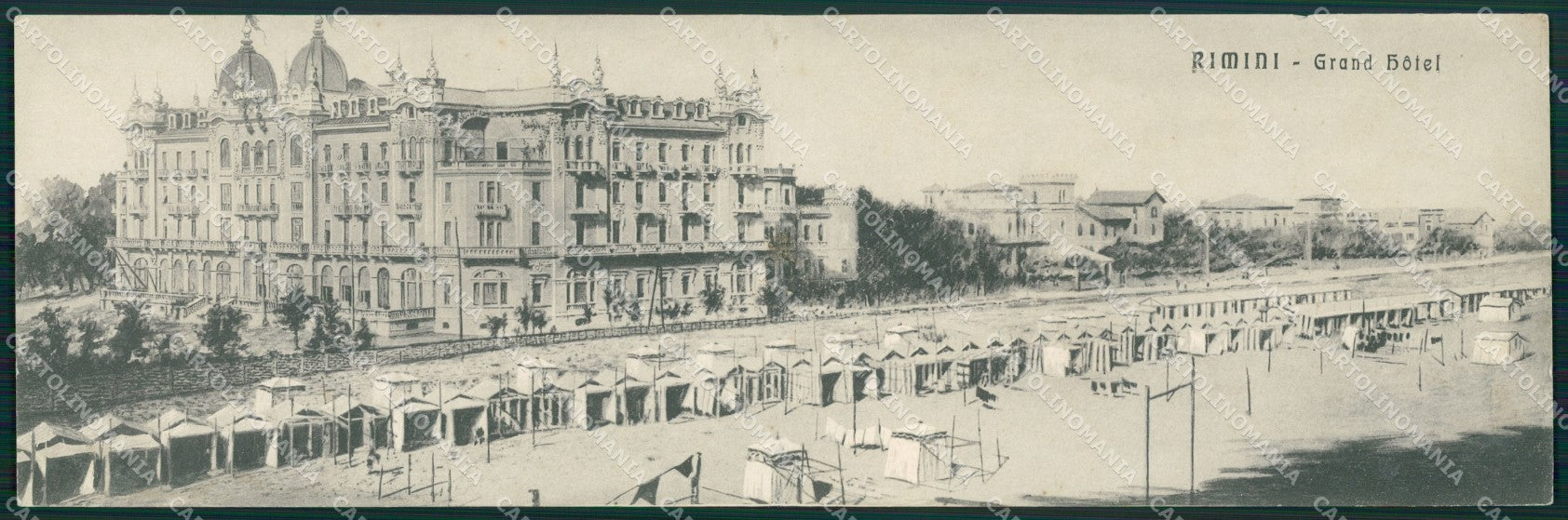 Rimini Città Grand Hotel SCOLLATA Doppia cartolina QT3683 – fronte