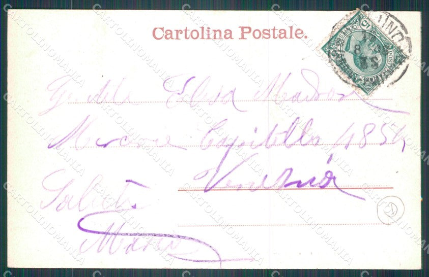 Belluno Città Piazza Campitello RIFILATA cartolina QT3694 – retro
