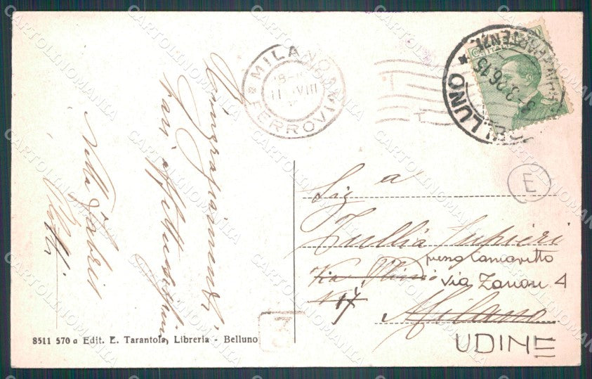 Belluno Città cartolina QT3711 – retro