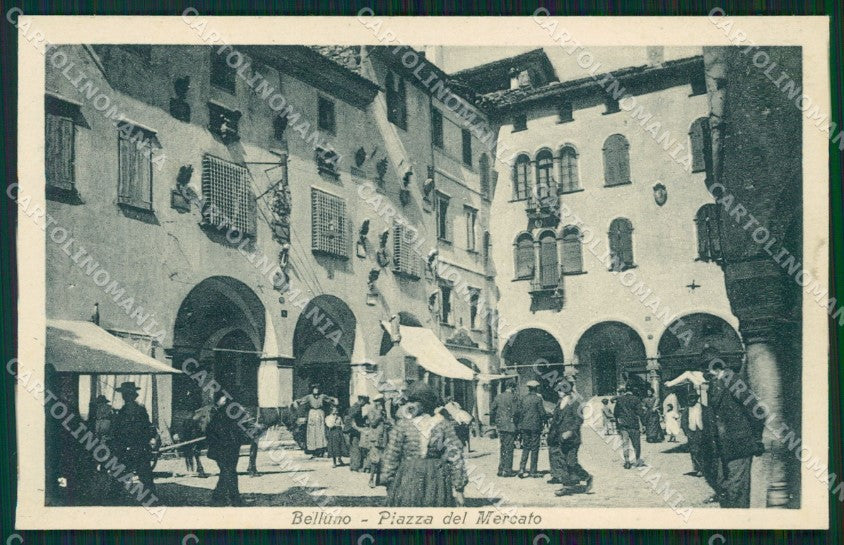 Belluno Città Piazza Mercato delle Erbe cartolina QT3722 – fronte