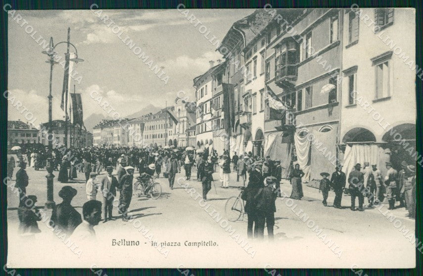 Belluno Città Piazza Campitello cartolina QT3723 – fronte