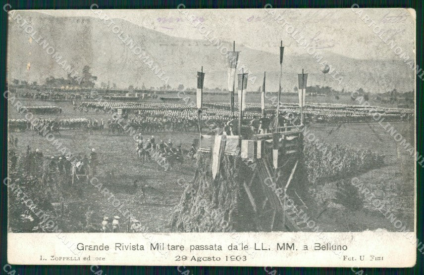Belluno Città Militari cartolina QT3727 – fronte