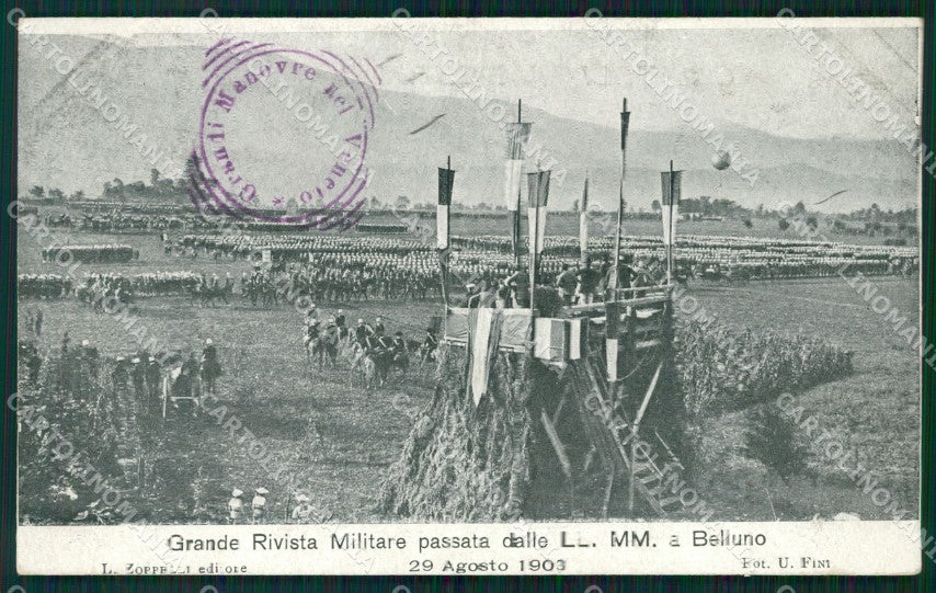 Belluno Città Militari cartolina QT3728 – fronte