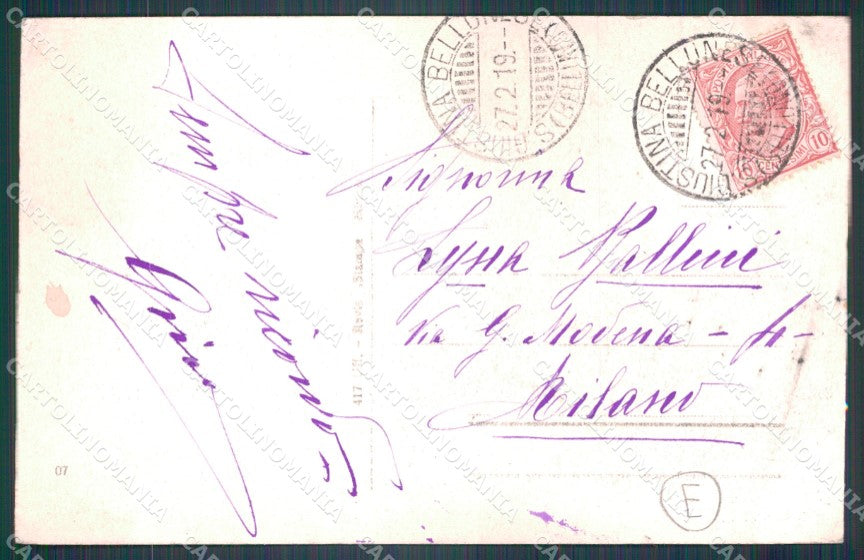 Belluno Feltre cartolina QT3735 – retro