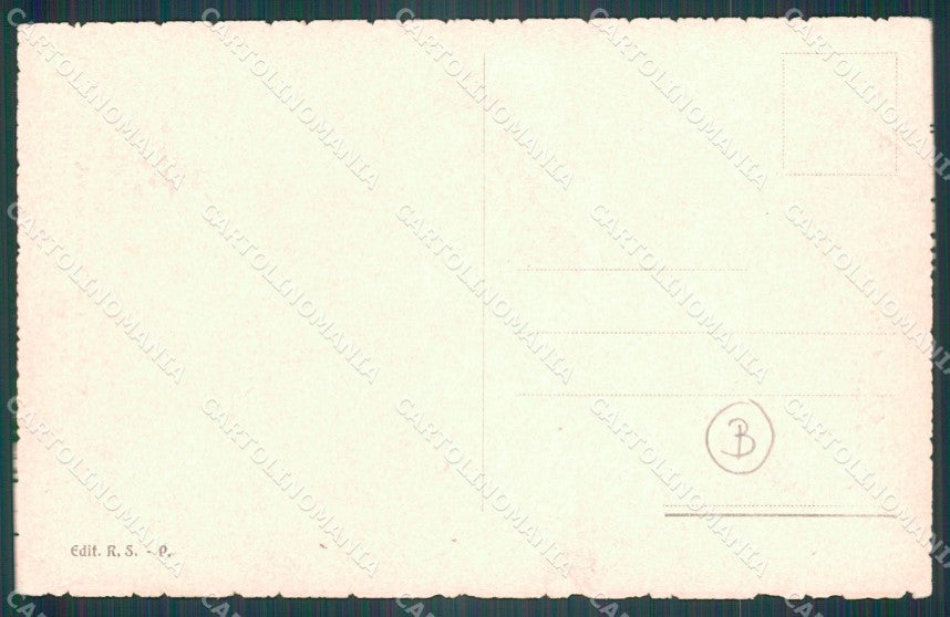 Belluno Passo Tre Croci Nevicata Slitte cartolina QT3743 – retro