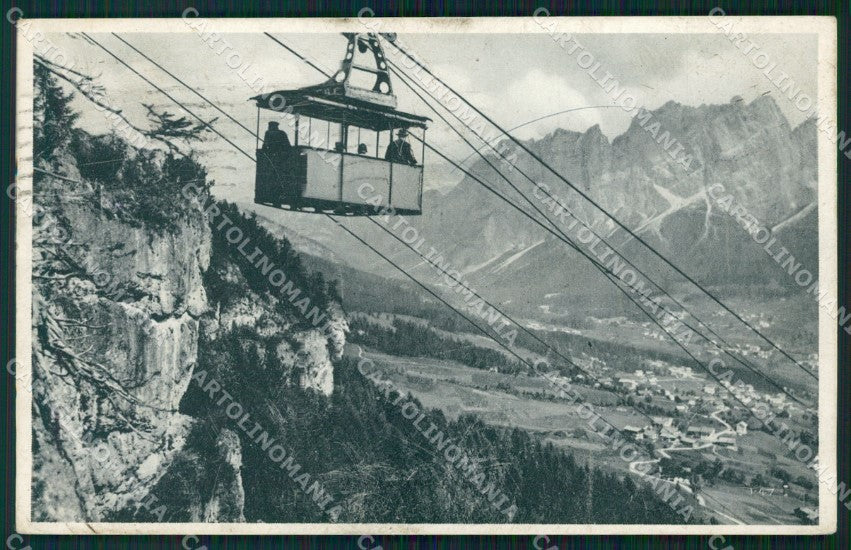 Belluno Cortina d'Ampezzo Funivia STRAPPINO Foto cartolina QT3746 – fronte