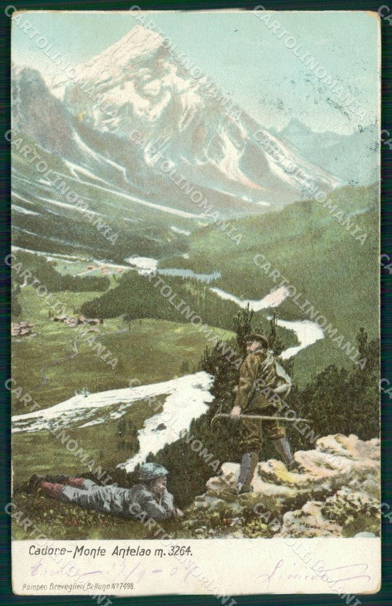 Belluno Cortina d'Ampezzo Monte Antelao Alpinismo cartolina QT3747 – fronte