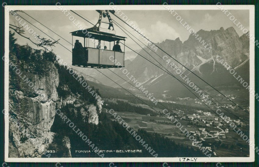 Belluno Cortina d'Ampezzo Funivia Foto cartolina QT3751 – fronte