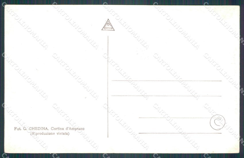 Belluno Cortina d'Ampezzo Funivia Foto cartolina QT3751 – retro