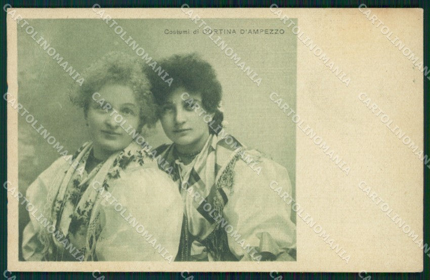 Belluno Cortina d'Ampezzo Costumi cartolina QT3755 – fronte