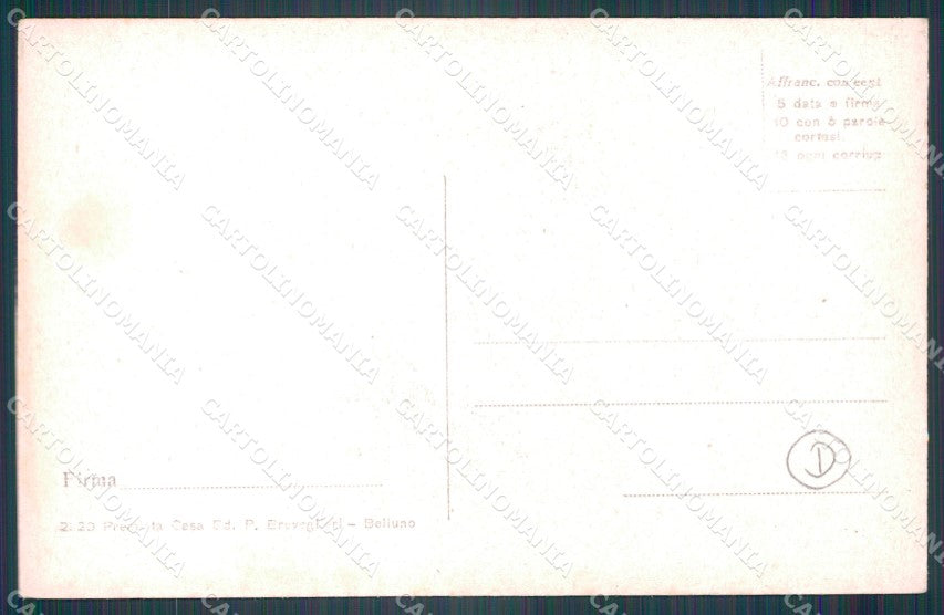 Belluno Cortina d'Ampezzo Costumi cartolina QT3755 – retro