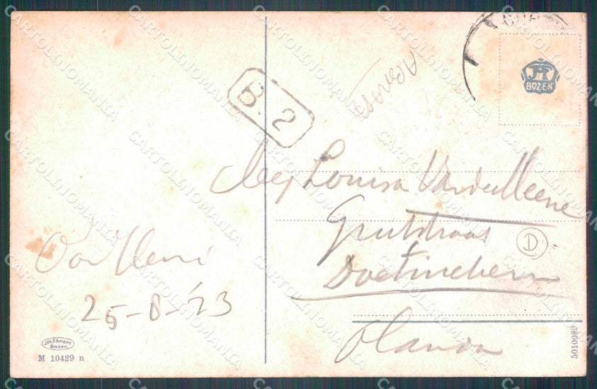 Belluno Cortina d'Ampezzo Auto ABRASA cartolina QT3756 – retro