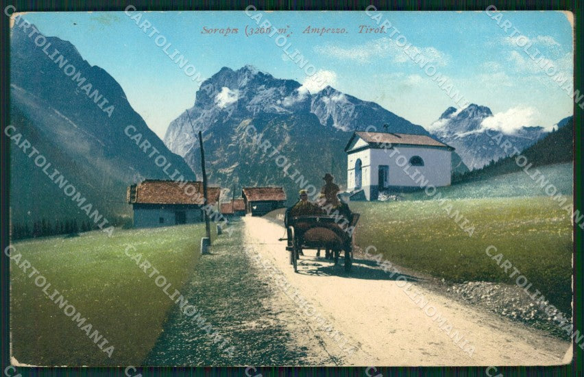 Belluno Cortina d'Ampezzo Sorapis Auto ABRASA cartolina QT3757 – fronte
