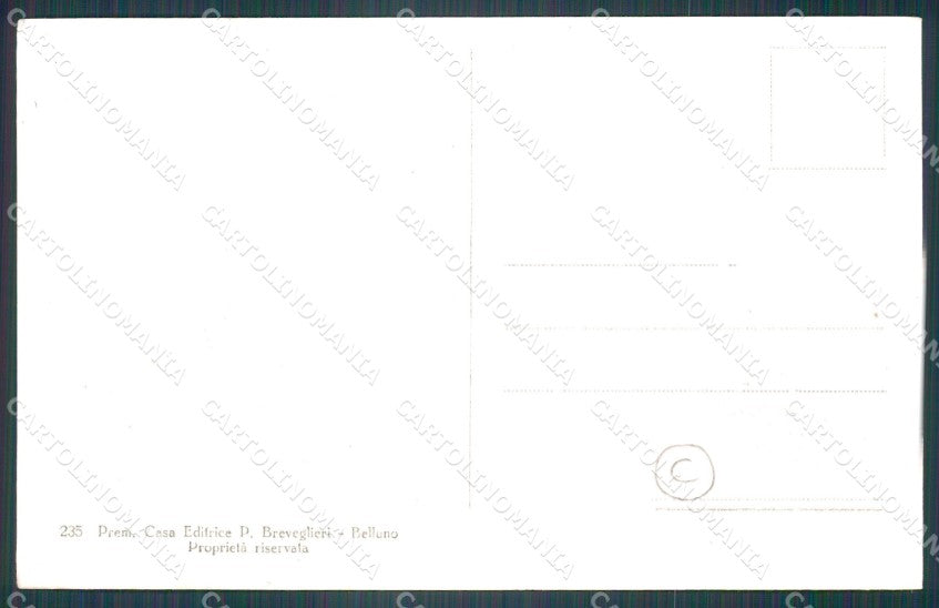 Belluno Cortina d'Ampezzo Costumi cartolina QT3762 – retro