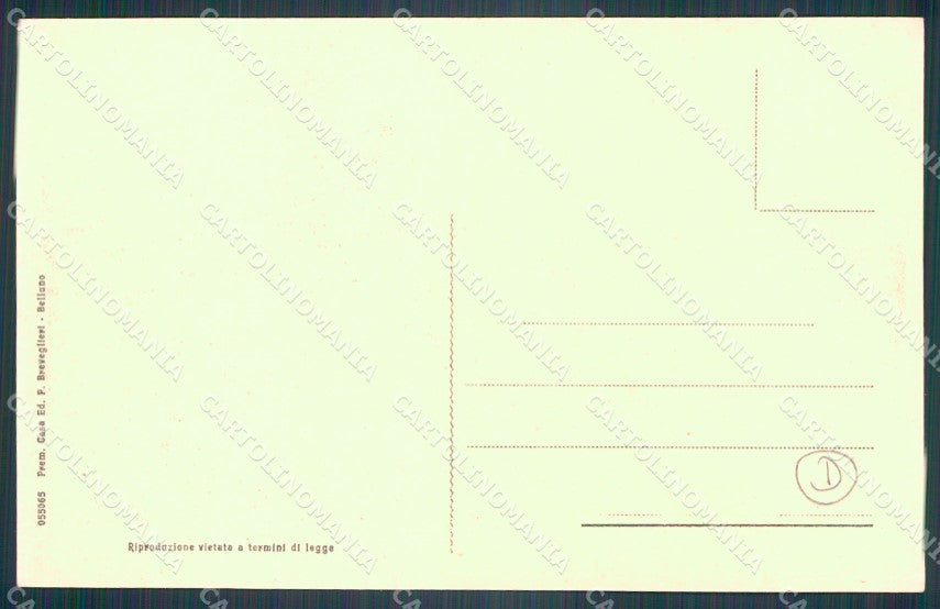 Belluno Cortina d'Ampezzo Costumi cartolina QT3764 – retro