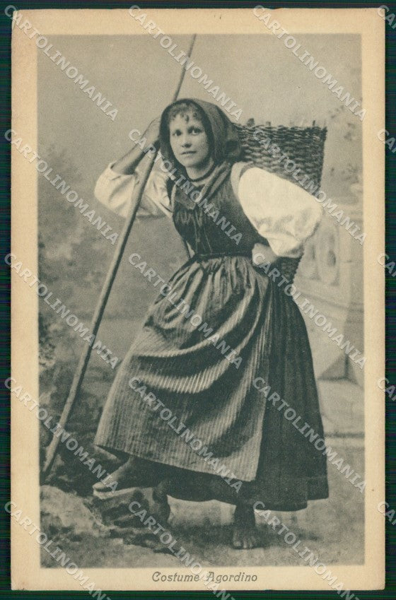 Belluno Agordo Costumi ANGOLINO SCOLLATO cartolina QT3767 – fronte