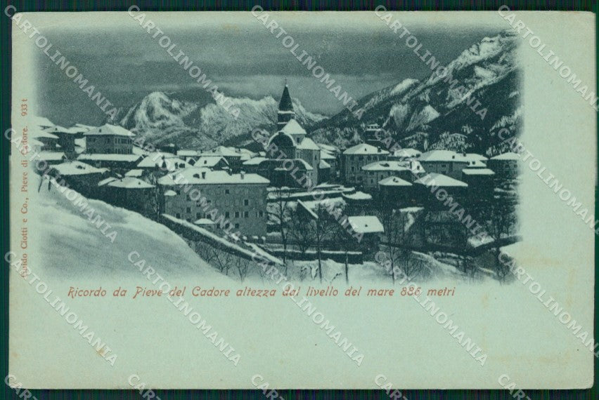 Belluno Pieve di Cadore Nevicata cartolina QT3770 – fronte