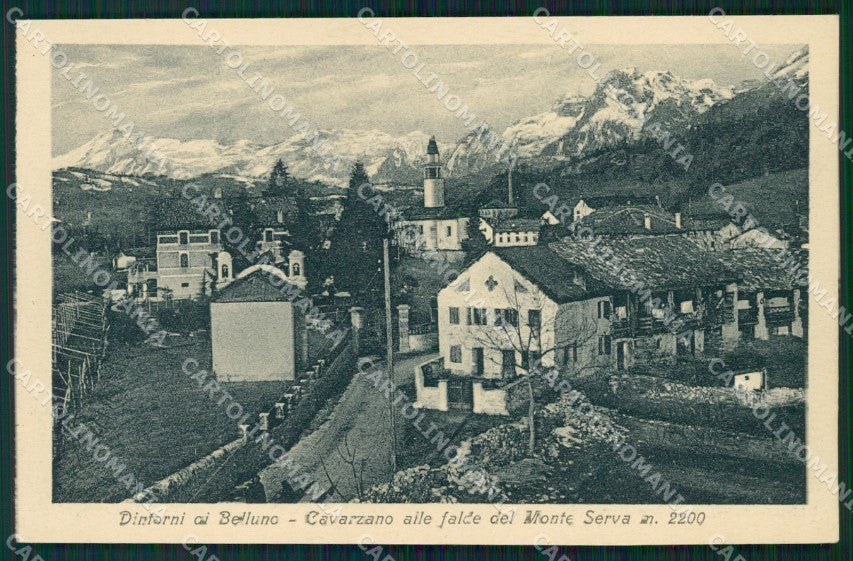 Belluno Cavarzano Monte Serva cartolina QT3774 – fronte