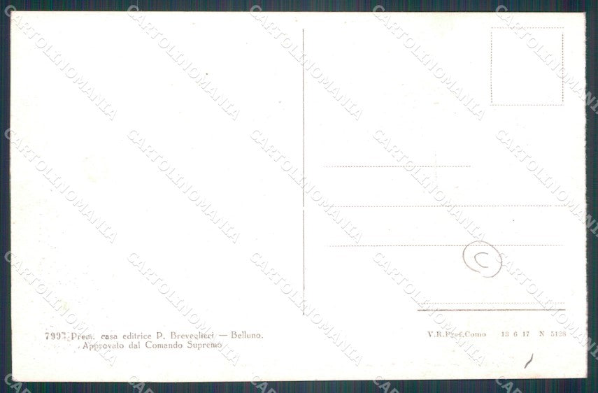Belluno Cavarzano Monte Serva cartolina QT3774 – retro