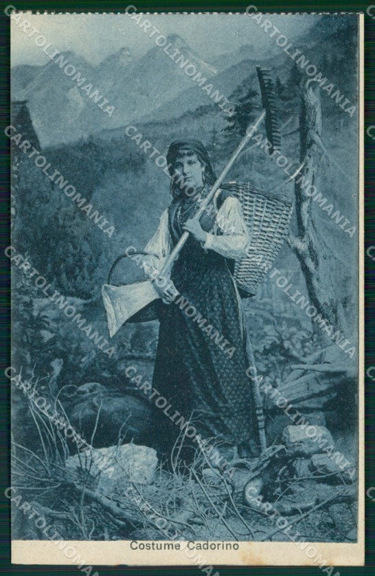 Belluno Pieve di Cadore Costumi cartolina QT3776 – fronte