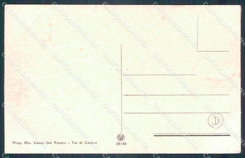 Belluno Tai di Cadore PIEGHINA cartolina QT3780 – retro