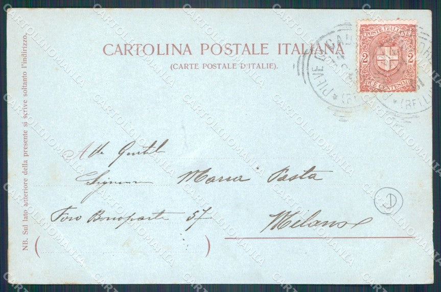 Belluno Pieve di Cadore Chiaro di Luna PIEGA cartolina QT3784 – retro