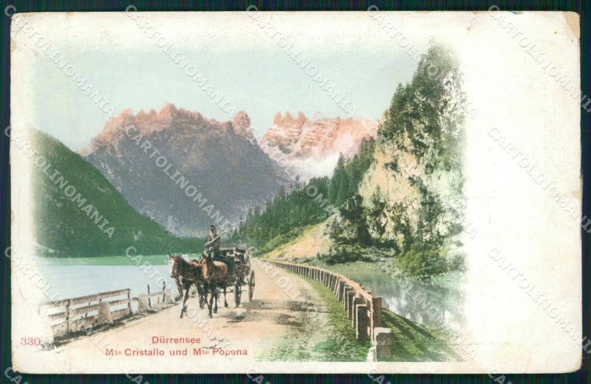 Bolzano Valle di Landro Lago di Carrozza PIEGATA cartolina QT3787 – fronte