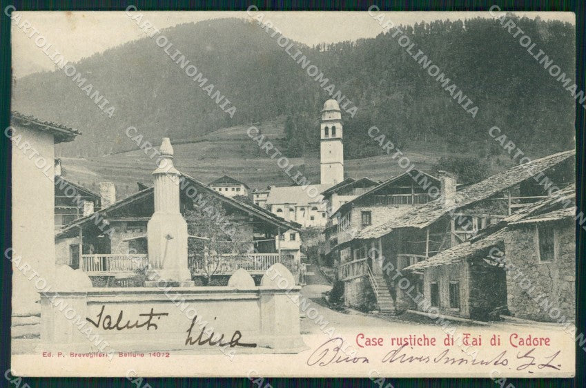 Bolzano Tai di Cadore PIEGA cartolina QT3788 – fronte