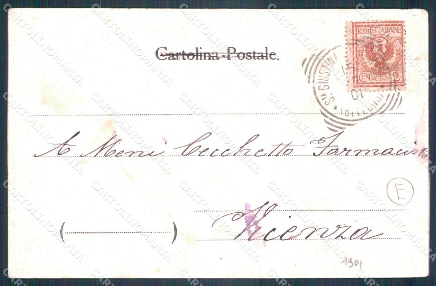 Belluno Santa Giustina ABRASA cartolina QT3795 – retro