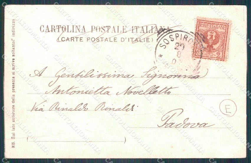 Belluno Santa Giustina PIEGA STRAPPINO cartolina QT3796 – retro