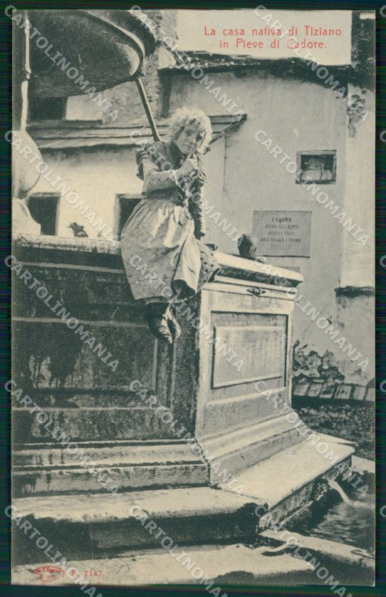 Belluno Pieve di Cadore Tiziano cartolina QT3797 – fronte