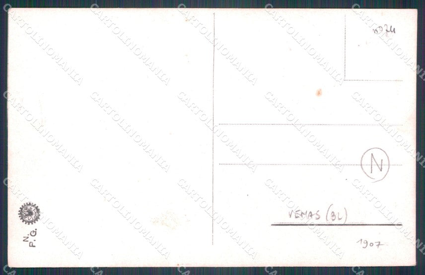 Belluno Valle di Cadore Venas Militari NPG Foto cartolina QT3805 – retro