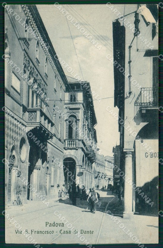 Padova Città Casa di Dante PIEGHINA cartolina QT3829 – fronte
