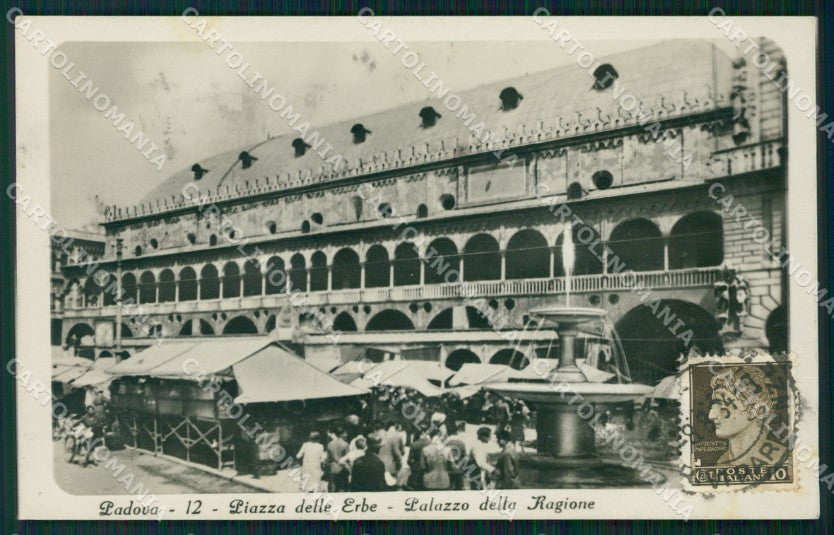 Padova Città Piazza delle Erbe Mercato Foto cartolina QT3852 – fronte
