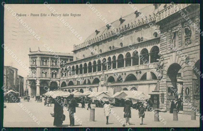Padova Città Piazza Erbe Palazzo Ragione Mercato cartolina QT3854 – fronte