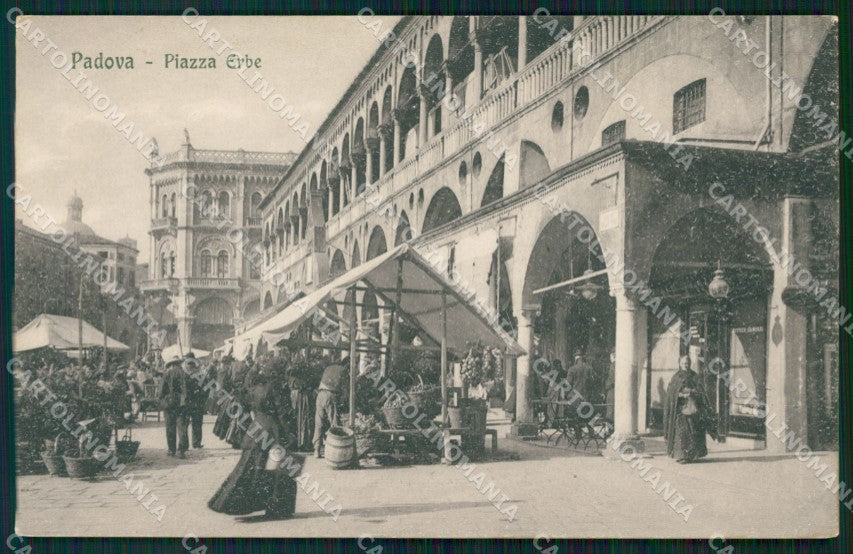 Padova Città Piazza Erbe Mercato cartolina QT3863 – fronte