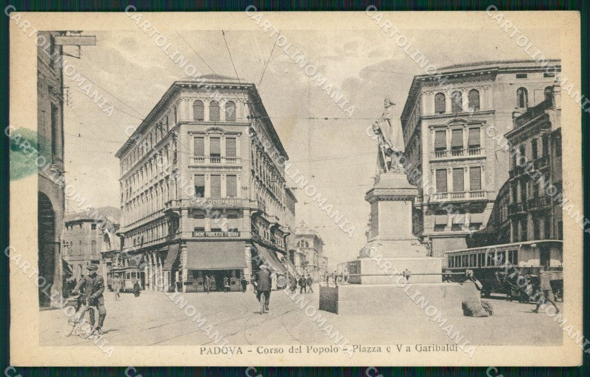 Padova Città Garibaldi Tram cartolina QT3876 – fronte