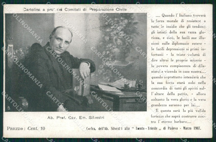 Padova Città Silvestri 1907 cartolina QT3888 – fronte