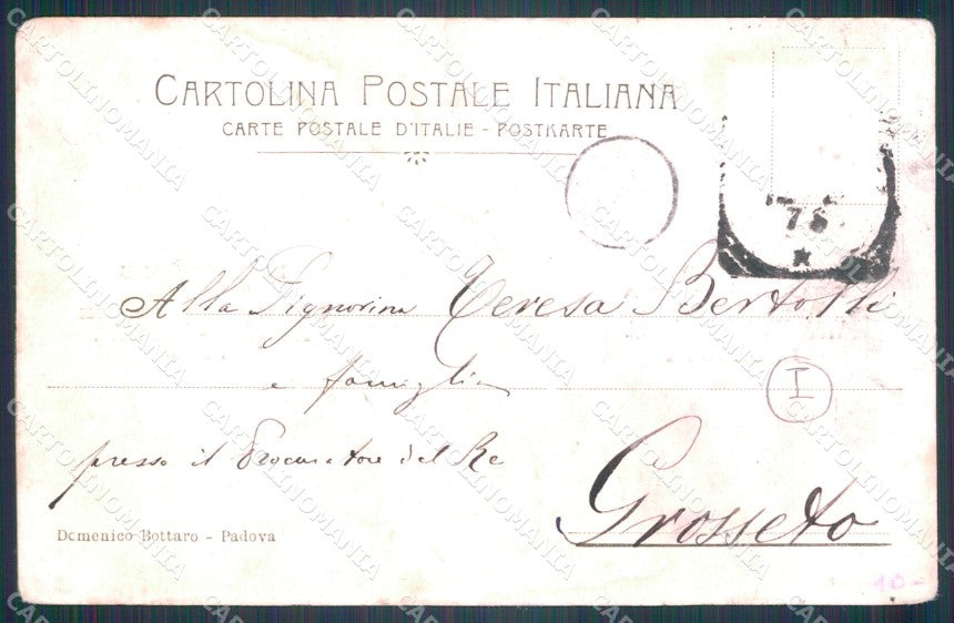 Padova Città Grandi Manovre 1903 Savoia PIEGA cartolina QT3896 – retro