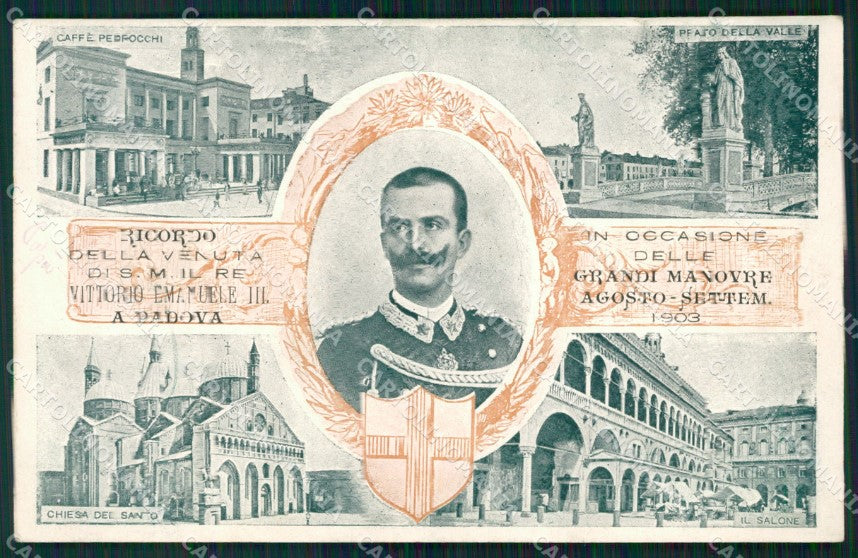 Padova Città Grandi Manovre 1903 Savoia cartolina QT3897 – fronte