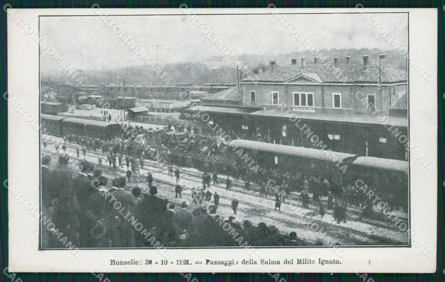 Padova Monselice Stazione Treno Militari cartolina QT3915 – fronte