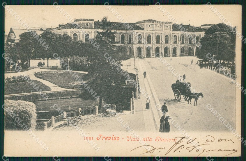 Treviso Città Stazione Carretto cartolina QT3922 – fronte