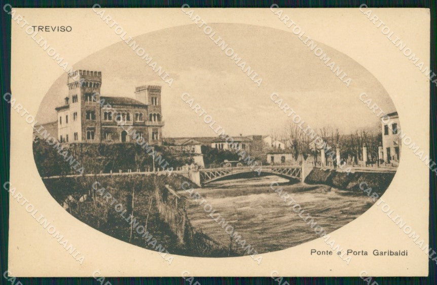 Treviso Città Ponte Garibaldi Castello cartolina QT3933 – fronte
