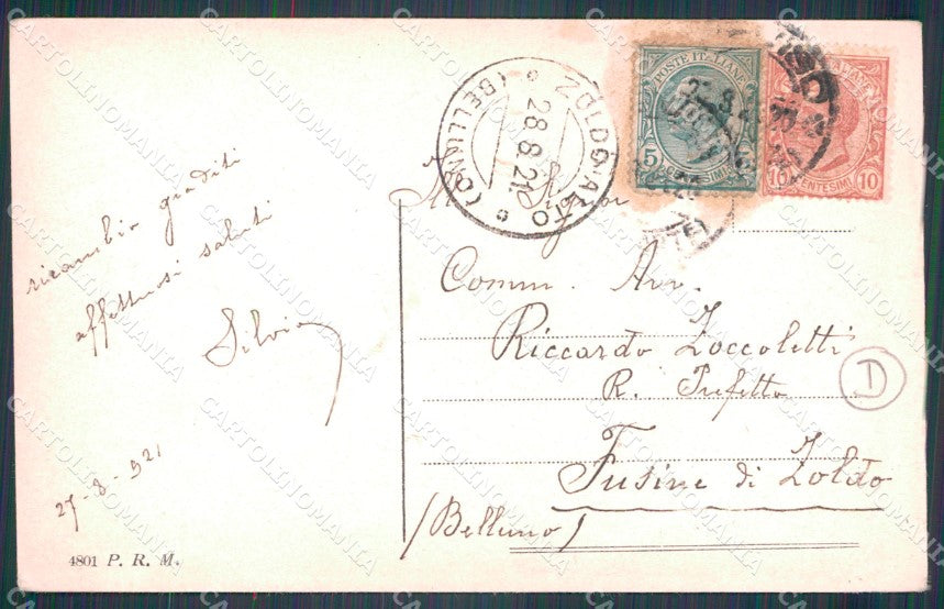 Treviso Città Bastioni Frà Giocondo PIEGA cartolina QT3937 – retro