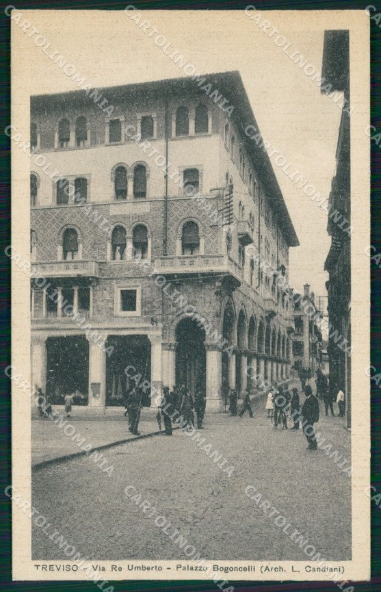 Treviso Città Palazzo Bogoncelli Candiani cartolina QT3943 – fronte