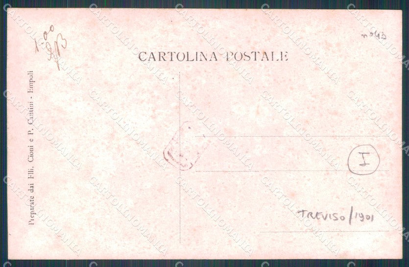 Treviso Città Militari 1901 Foto cartolina QT3960 – retro