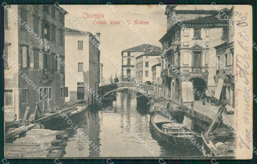 Venezia Chioggia Canal Vena cartolina QT3998 – fronte