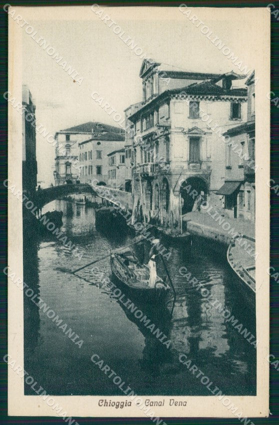 Venezia Chioggia Canal Vena cartolina QT3999 – fronte