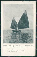 Venezia Chioggia Barca Bragozzo PIEGHINA cartolina QT4008 – fronte
