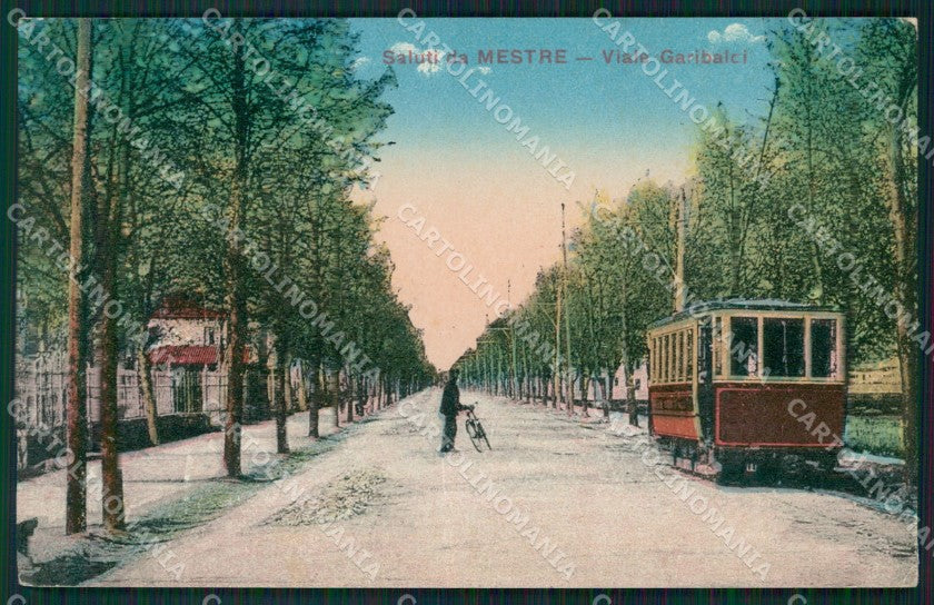 Venezia Mestre Tram cartolina QT4058 – fronte